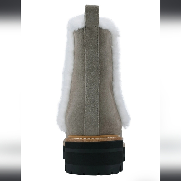 Marc Fisher Iggie Lug Sole Chelsea Cloud Shearling Sherpa Suede Boot #456 - Picture 5 of 5